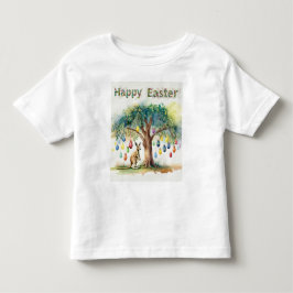 Kangaroo unter dem Gumbaum mit Ostereiern Kleinkind T-shirt