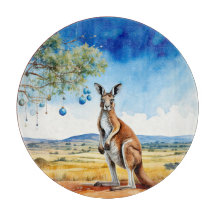 Kangaroo unter dem Hummer mit Weihnachtsbaumbaumho