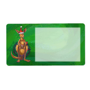 Kangaroo Weihnachten auf grün gestrichen