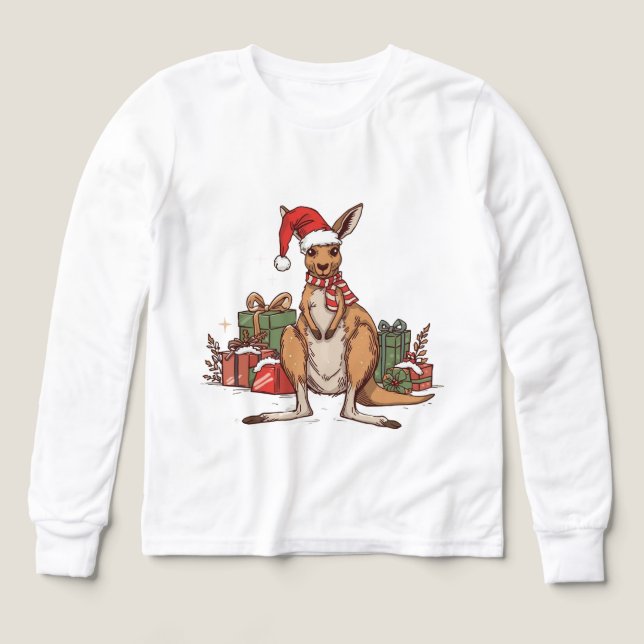 Kangaroo Weihnachten - Niedliches Urlaubstier (Design Vorderseite)