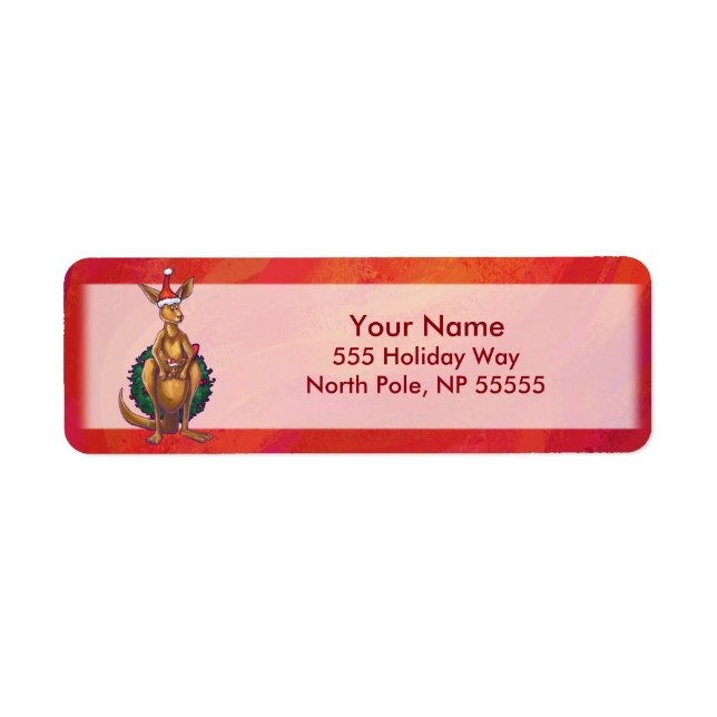 Kangaroo Xmas on Red (Vorne)