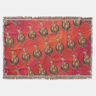 Kangaroo Xmas on Red Decke