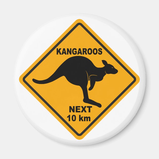 Kangaroos Nächste 10 km Magnet (Vorne)
