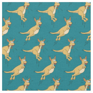 Kangaroos Niedlich Kids Cartoon Stoff