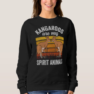 Kangaroos sind meine Geisttiere Kangaroo-Tier Sweatshirt