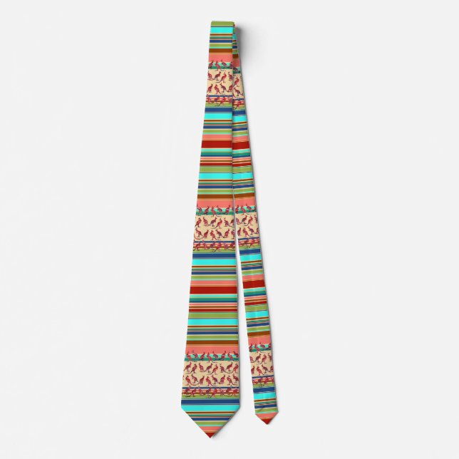 Kangaroos & Stripes Muster + Ihre Ideen Krawatte (Vorderseite)