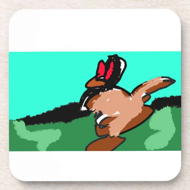 Kangarosprung Getränkeuntersetzer (Vorderseite)