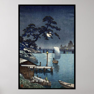 Kangetsu Brücke, Shimonoseki auf frühem Herbst Poster
