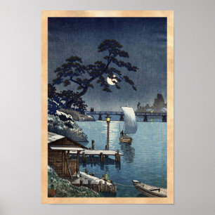 Kangetsu Brücke, Shimonoseki auf frühem Herbst Poster