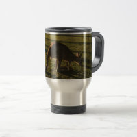 Kangourou à la tasse de voyage de crépuscule