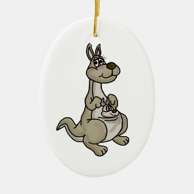 Kangourou du jour de mère et ornement heureux de (Devant)