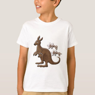 Kangourou et kangourou de bébé dans le T-shirts de