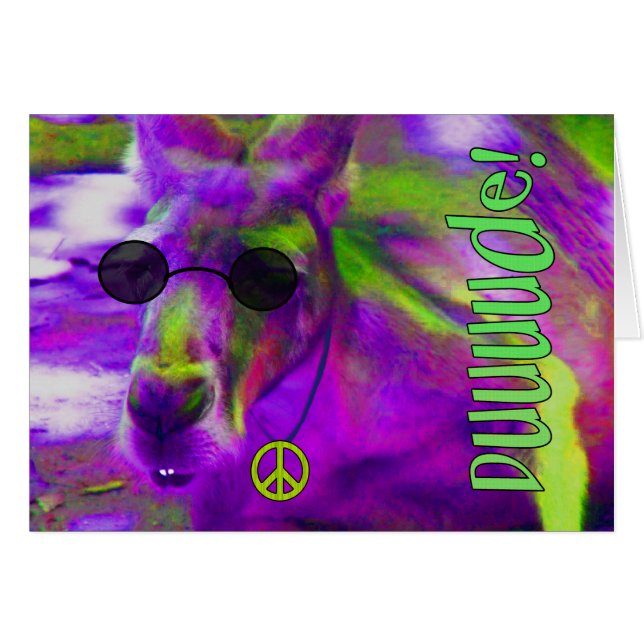 Kangourou pacifique hippie psychédélique, type ! (Devant horizontal)