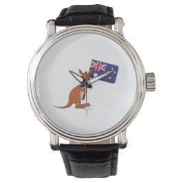 Känguru Australien Flagge Armbanduhr