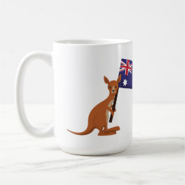 Känguru Australien Flagge Kaffeetasse