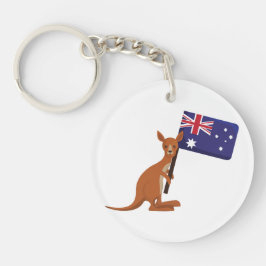 Känguru Australien Flagge Schlüsselanhänger