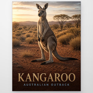Känguru Australisches Outback Wildlife TIER Postkarte