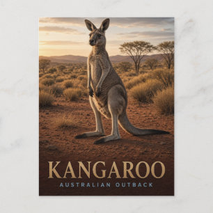 Känguru Australisches Outback Wildlife TIER Postkarte