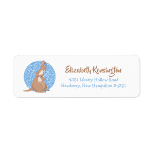 Känguru-Baby-boy-Babyparty blaues Muster