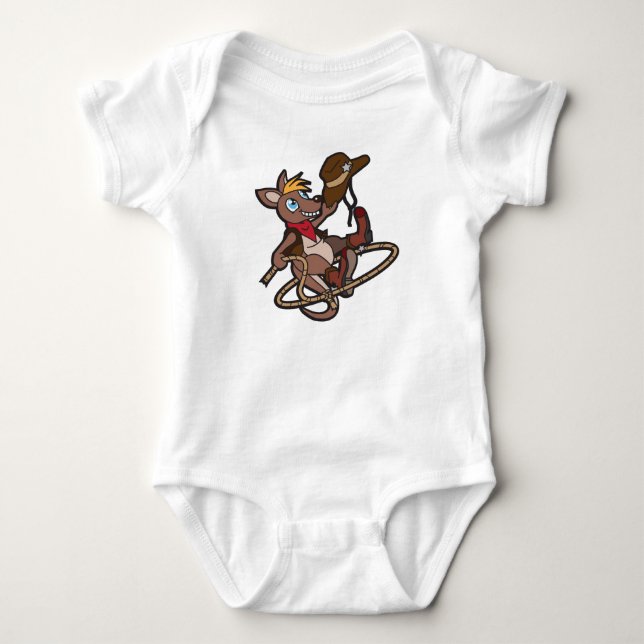 Känguru-Baby-Shirt Baby Strampler (Vorderseite)