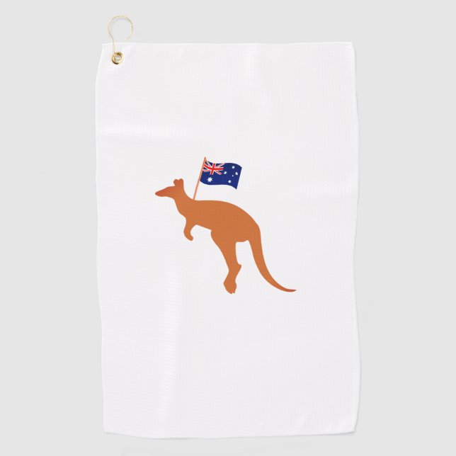 Känguru-Flagge Golfhandtuch (Vorderseite)