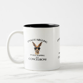 Känguru-Hopping zum Abschluss Zweifarbige Tasse
