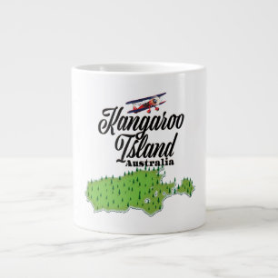 Känguru-Insel Australien Karte Jumbo-Tasse