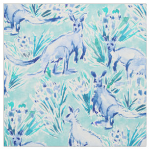 KÄNGURU KOURT Aqua-Aquarell Stoff