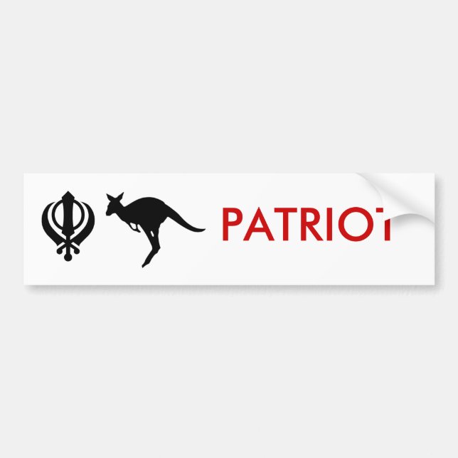 KÄNGURU, kunda2, PATRIOT Autoaufkleber (Vorne)