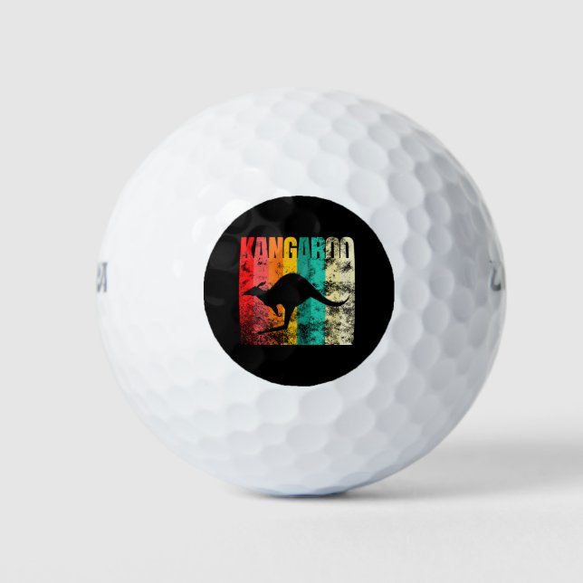 Känguru Retro Golfball (Vorderseite)