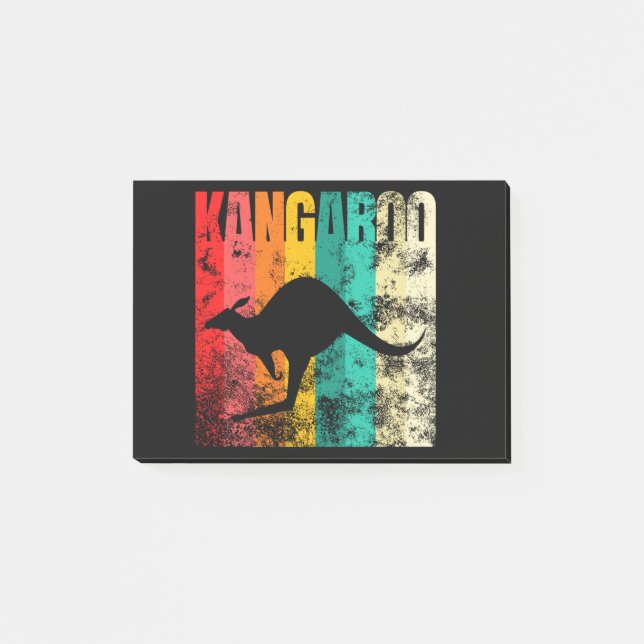 Känguru Retro Post-it Klebezettel (Vorderseite)