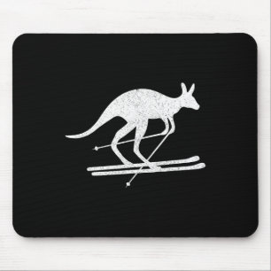 Känguru-Ski-Spaß Wintersport Australien Reise Mousepad