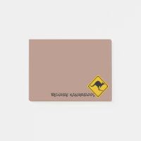 Känguru-Straßenschild - Post-It-Notes-Unterlage