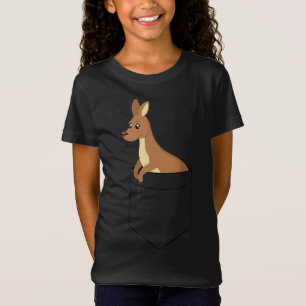 Känguru T - Shirt kleiner Spaß in einem Taschenhem