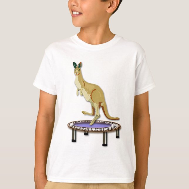 Känguru und Trampoline T-Shirt (Vorderseite)