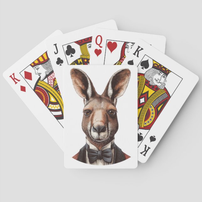 Kängurugesicht Spielkarten (Rückseite)