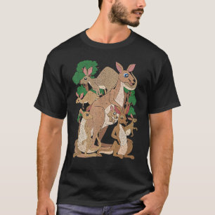 Kängurus Australien Tier Bäume Aussie Känguru T-Shirt