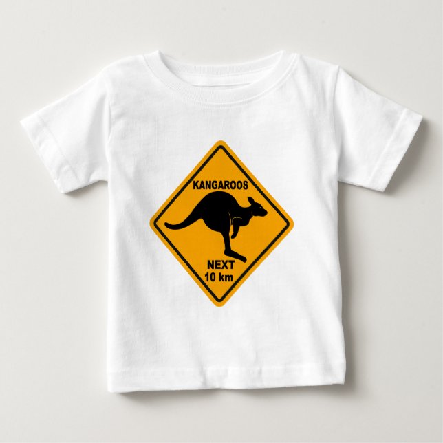 Kängurus folgende 10 Kilometer Baby T-shirt (Vorderseite)