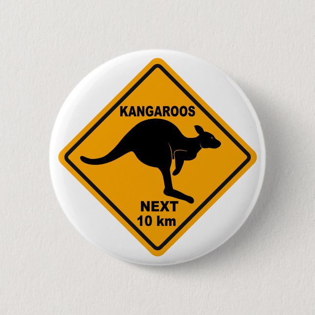 Kängurus folgende 10 Kilometer Button (Vorderseite)