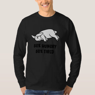 Kaninchen 50 Hungry 50 Tired Bunny Mama Sonniger V T-Shirt
