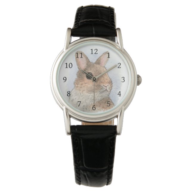 Kaninchen 62 Hasen Armbanduhr (Vorderseite)