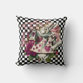 Kaninchen-Alice im Wunderland Elegant Kissen