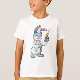Kaninchen als Arzt bei Impfung mit Spritze T-Shirt