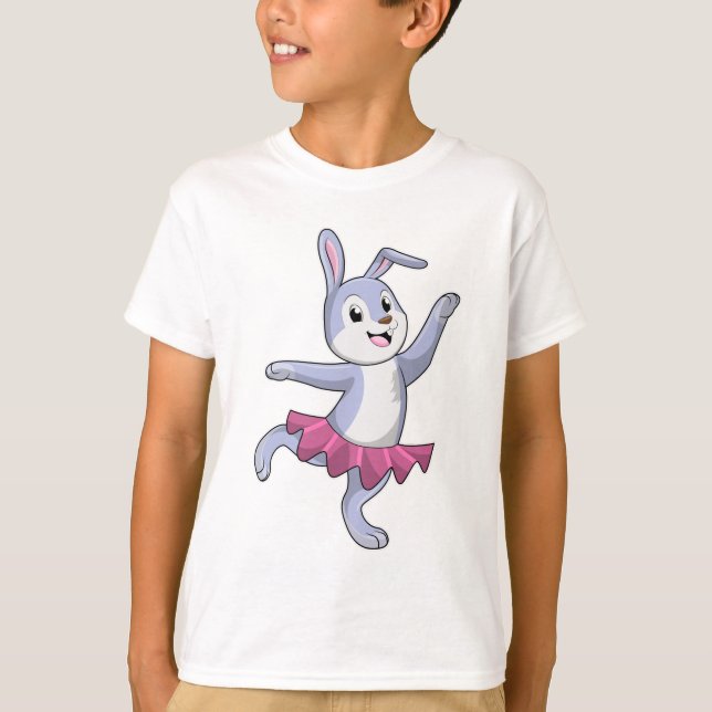 Kaninchen als Ballerina im Ballett T-Shirt (Vorderseite)