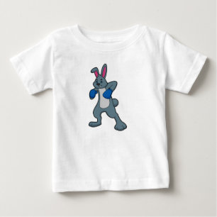 Kaninchen als Boxer mit Boxhandschuhen Baby T-shirt