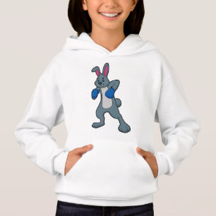 Kaninchen als Boxer mit Boxhandschuhen Hoodie