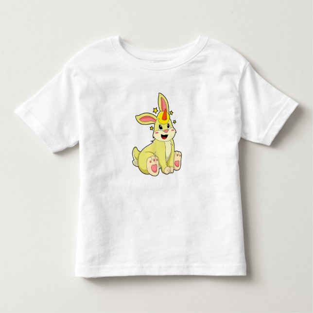 Kaninchen als Einhorn Kleinkind T-shirt (Vorderseite)