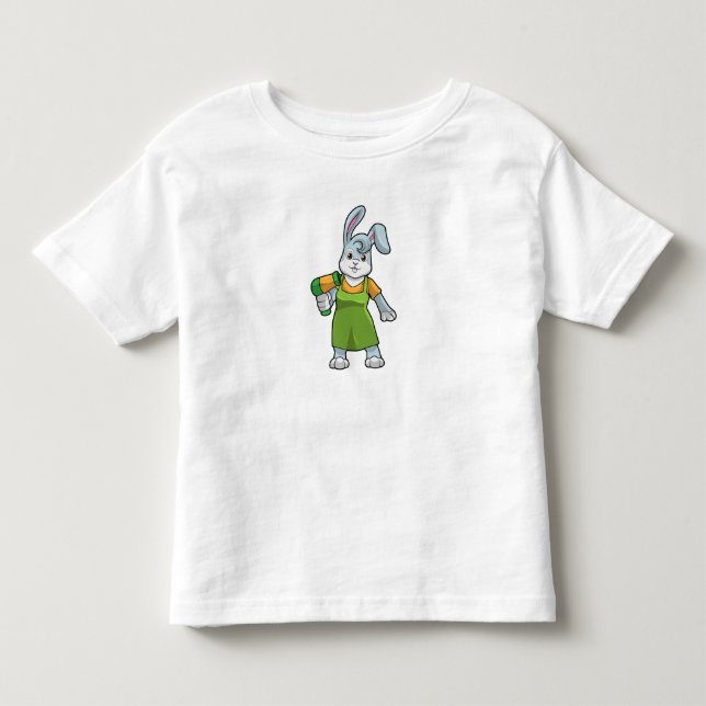Kaninchen als Frisör Kleinkind T-shirt (Vorderseite)
