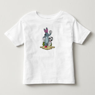 Kaninchen als Fußballspieler mit Fußball Kleinkind T-shirt