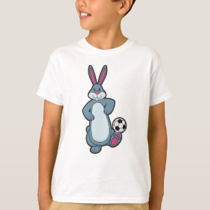Kaninchen als Fußballspieler mit Fußball T-Shirt